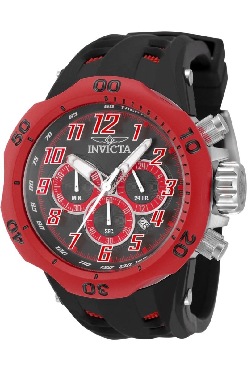 Invicta Venom - Hydra 48237 Heren Horloge - Waterdicht - Analoog - Quartz Uurwerk - Roestvrij Staal met zwarte Wijzerplaat - 52mm