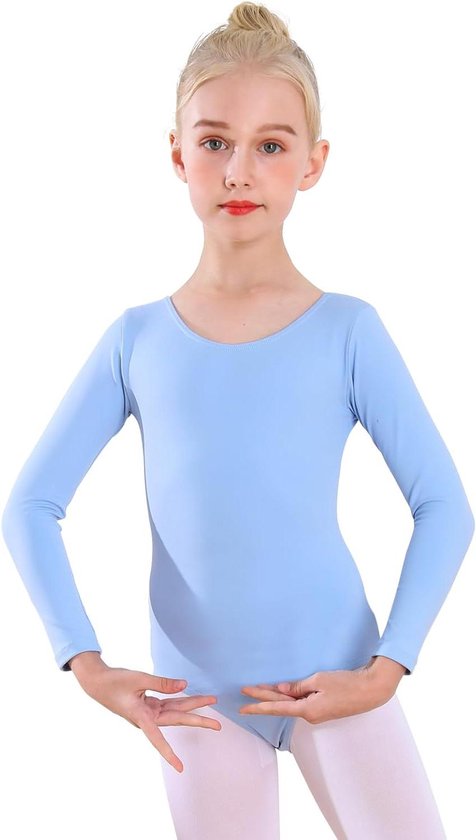Aquarti Meisjes Balletpak Gympakje met 3/4 Mouwen, Zwart, 146