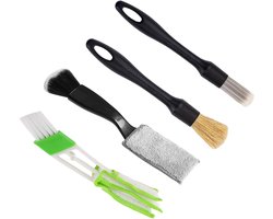 4-delige borstels voor autodetailing set - borstels voor autodetailing - auto schoonmaakborstel voor het reinigen van auto-interieur - motorfietsen - aluminium velgen - meubels