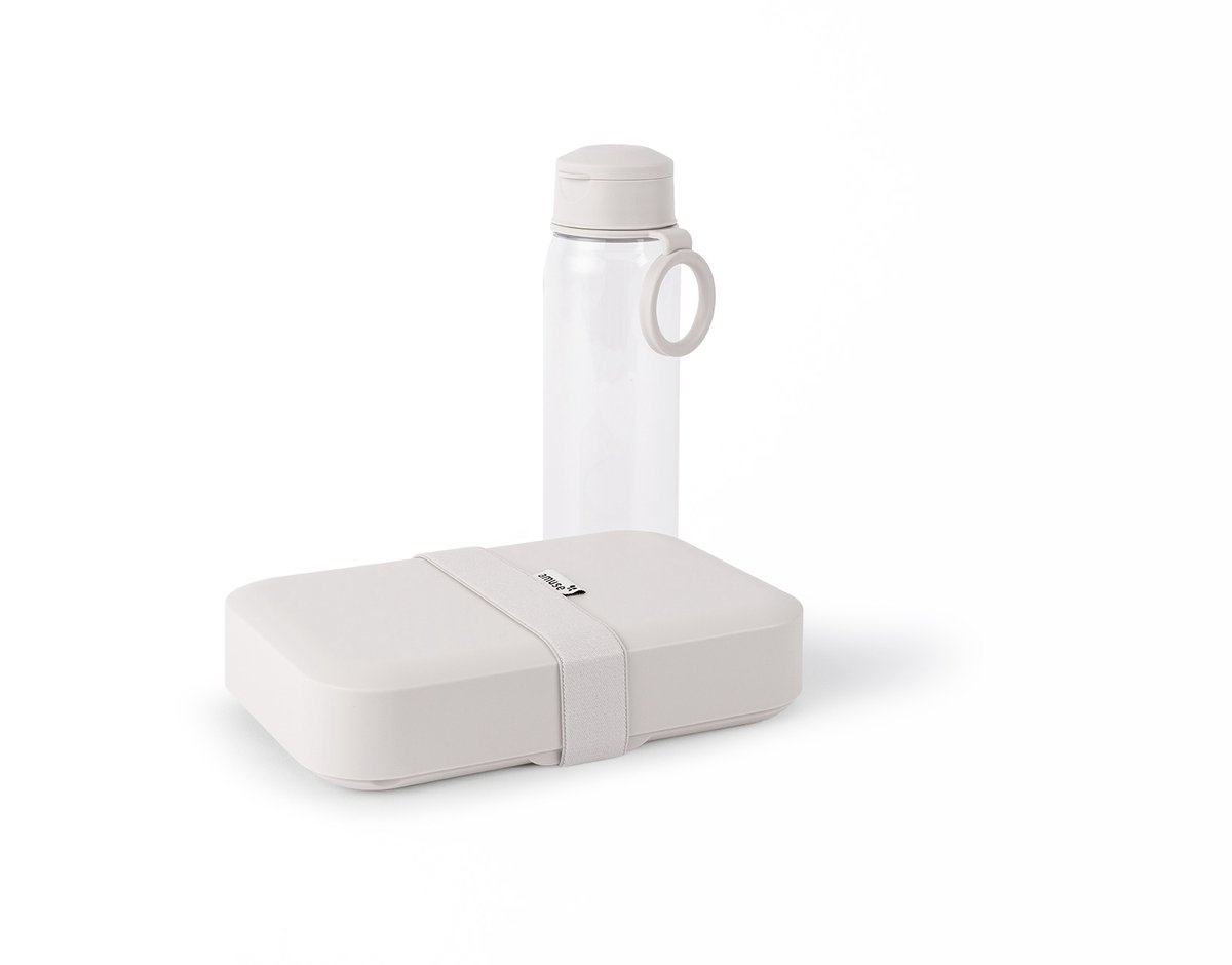 Amuse Oat Set - Waterfles 500ml en Lunchbox Large - BPA vrij - Lekvrij - Schoolset - Broodtrommel & Drinkfles