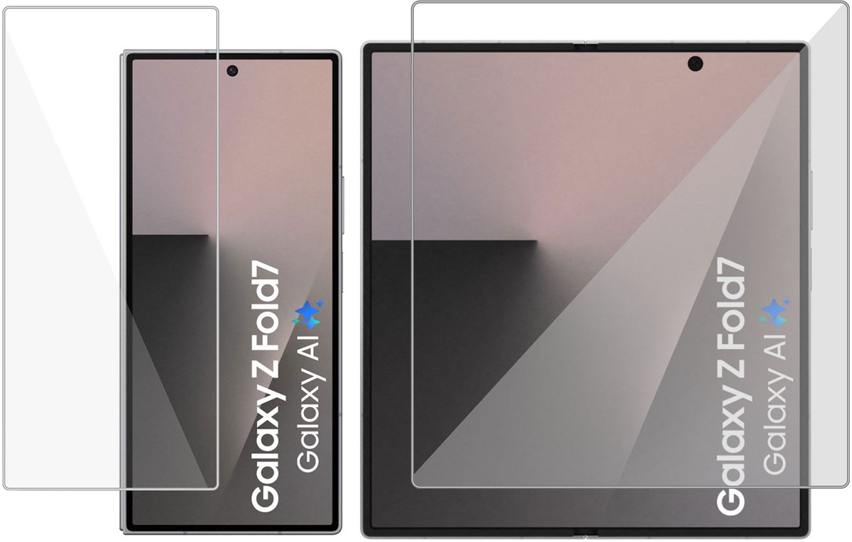 TechNow Screenprotector geschikt voor Samsung Galaxy Z Fold 7 Screenprotector - Rounded - Proteqt+