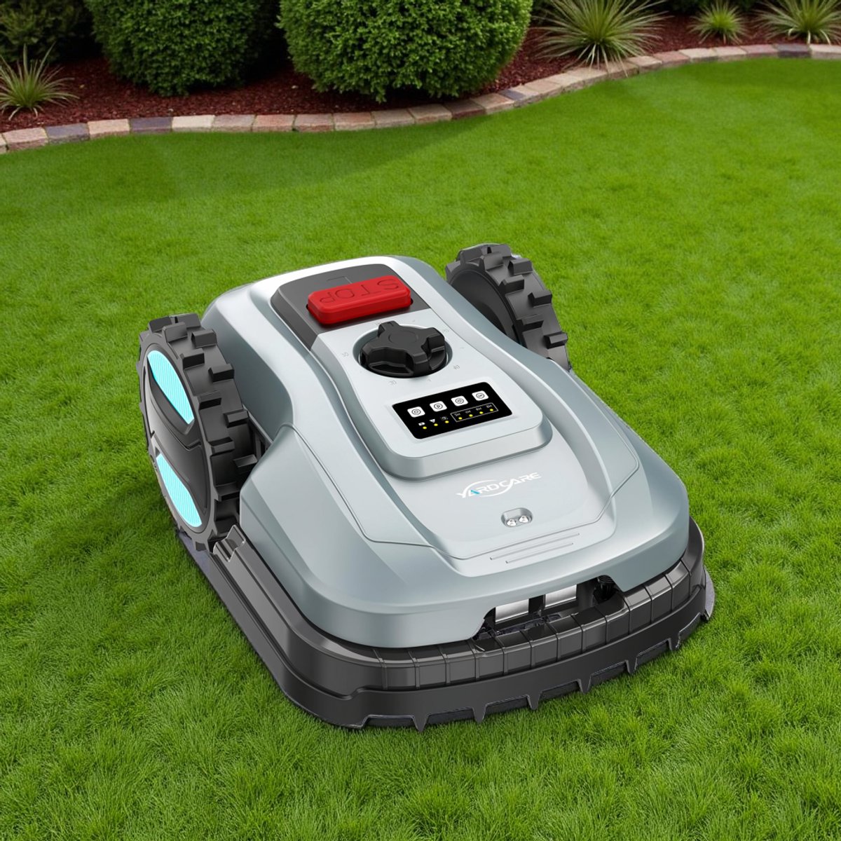 Afbeelding 3 van Robotmaaier - RoboTrim 400 SmartCut – Robotmaaier tot 400 m² – App-bediening – Automatisch opladen – Regensensor – 20-60 mm maaihoogte – Stil (<60 dB) – 18 cm maaibreedte – IPX5 waterdicht