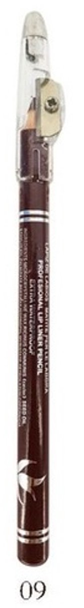 Easy Paris Cosmetics - Oogpotlood - Lippotlood - Eyeliner Pencil - Lipliner Pencil - Extra Waterproof - Warm Bruin - Chocolat - Nummer 009 - Met puntenslijper - 1 Stuks