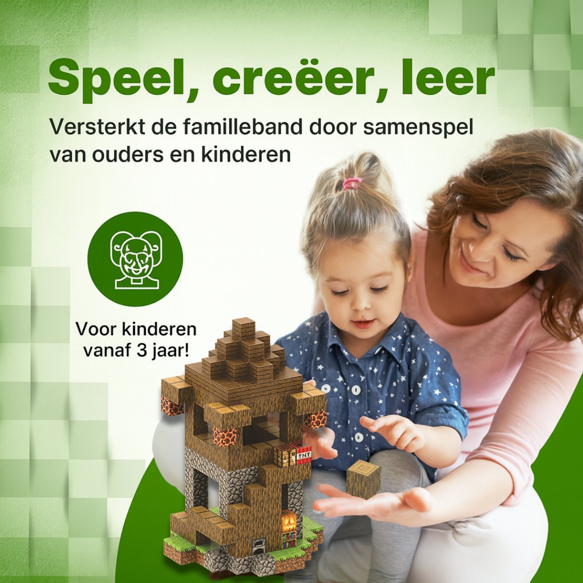 Magnetisch speelgoed – magnetisch bouwspeelgoed 224 stuks – magnetische bouwstenen - magnetische blokken – montessori speelgoed – magneten speelgoed - Uitkijktoren — cadeau in Spellen & Speelgoed - foto 5