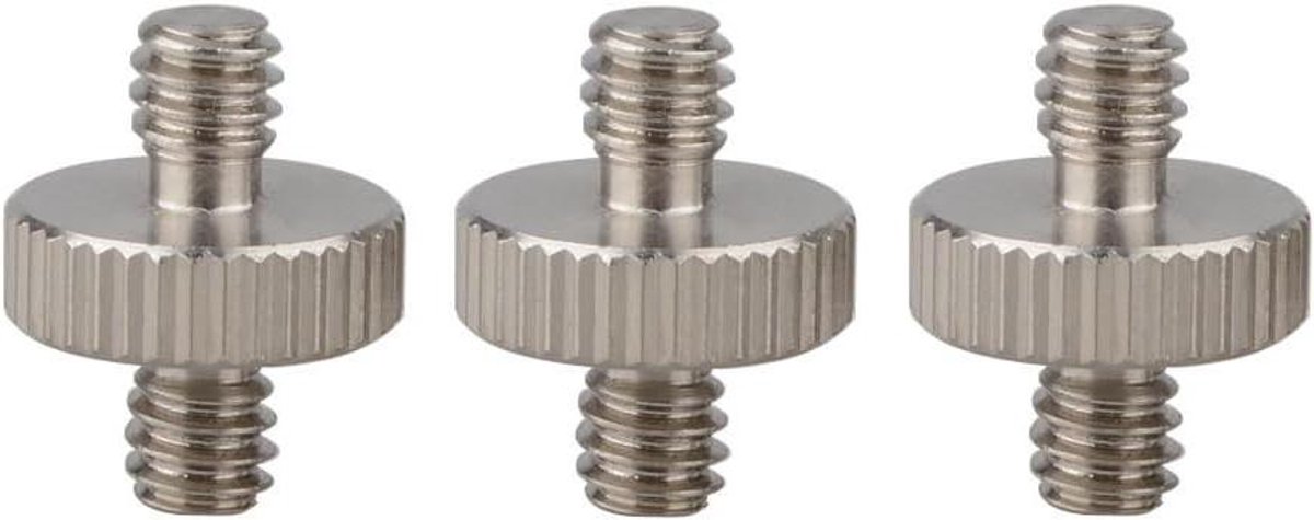 JGS Premium - Dubbeleindig Schroefadapter, Mannelijk naar Mannelijk, Set van 3 stuks