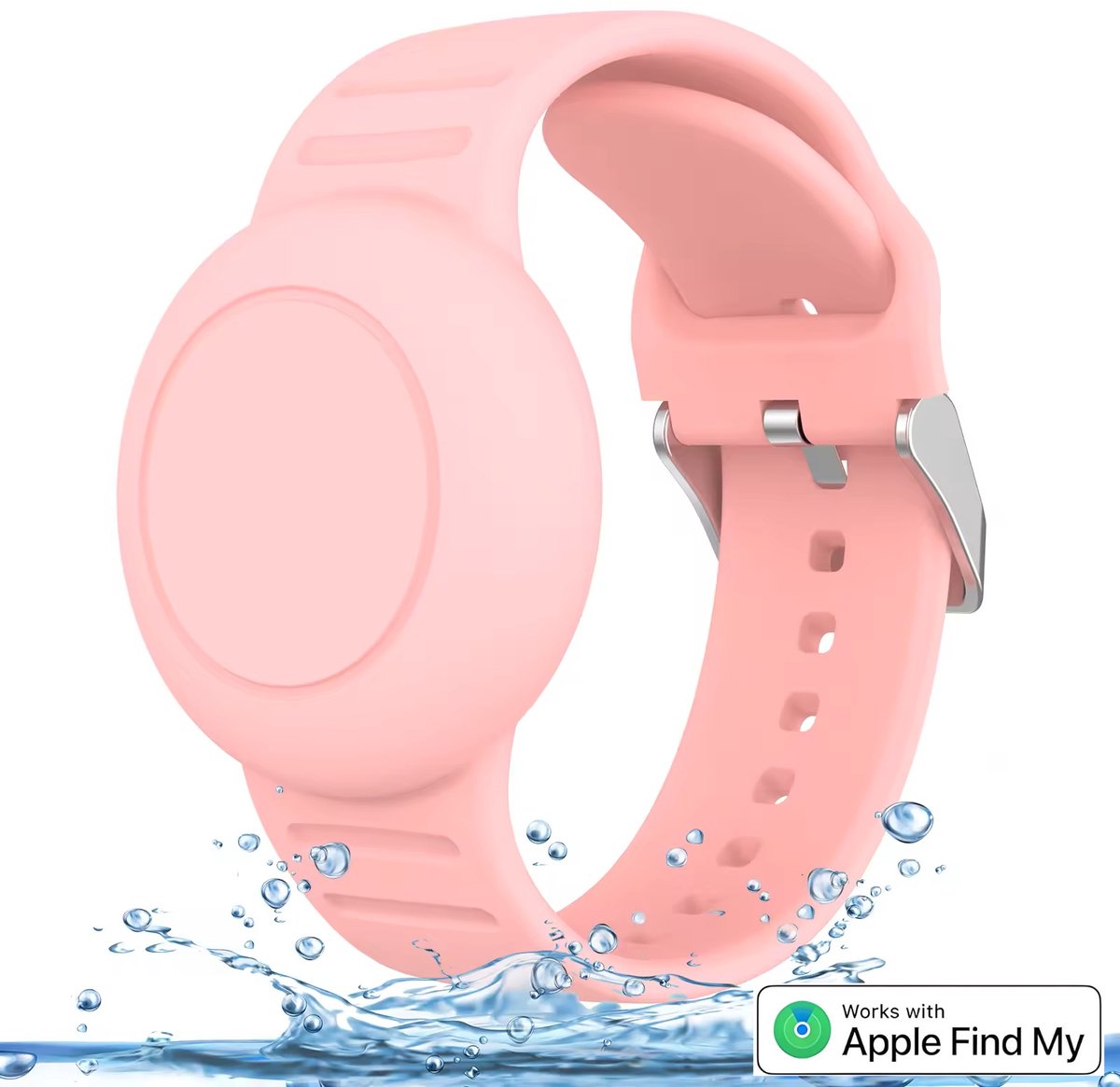 BlueTime - Horlogebandje Houder voor Tag - Inclusief Tag - Verstelbaar en Waterdicht - Veilig - Kind - Geschikt voor Apple Find My