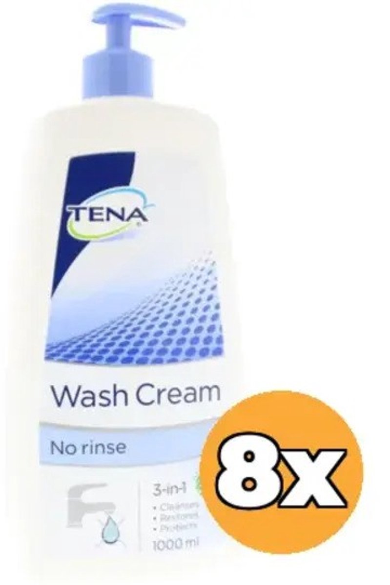 8x Tena Wash cream (1000 ml)
