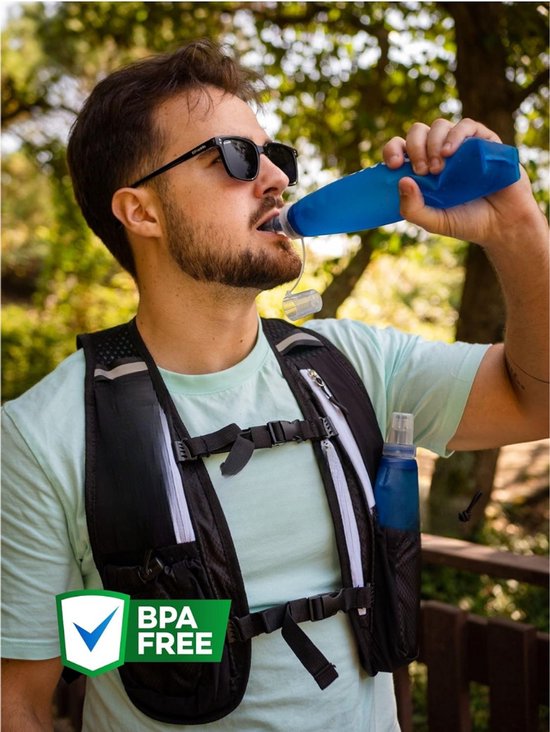 Gourde de randonnée en plastique sans BPA, souple et légère