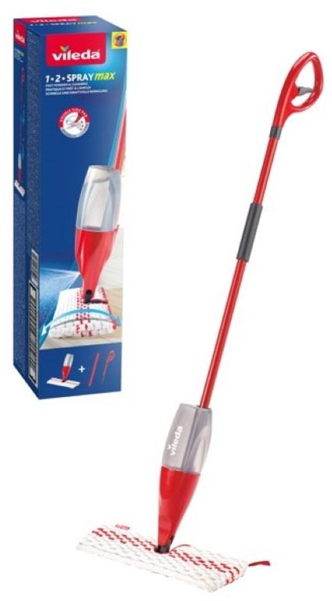 Goedkoopste Vileda 1.2. Spray MAX spraymop - Microvezelmop met spraysysteem - Geschikt voor alle soorten vloeren