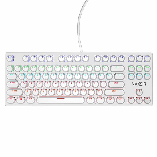 NAXSIR K550 Punk Mechanisch Toetsenbord, Hot - Swappable, Met Kleurmengverlichting, Geschikt voor Desktop & Laptop