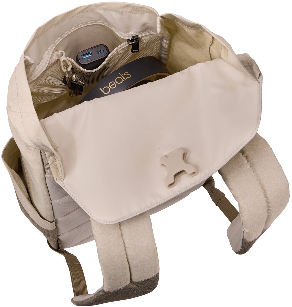 THULE Vrije tijd rugzak Rugzak met laptopvak Lithos Backpack 16L Pelican Gray / Faded Khaki Beige – foto 8