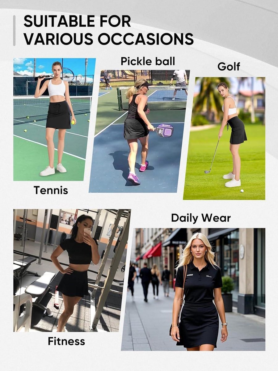M MOTEEPI Skorts For Woman Golf Skirt Knee Length Tennis Athletic Golf Skort With Pockets Uv Protection High Waist M MOTEEPI Skorts For Woman Golf Skirt Knee Length Tennis Athletic Golf Skort With Pockets Uv Protection High Waist