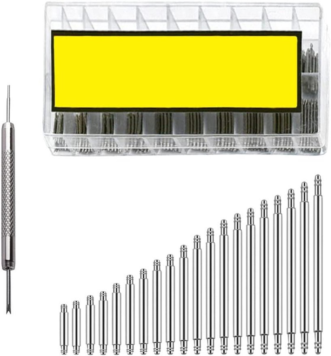 JGS Premium - Horlogepennen Set 400 stuks - 22 mm Roestvrij Staal - Horlogegereedschap - Horlogeband Reparatieset