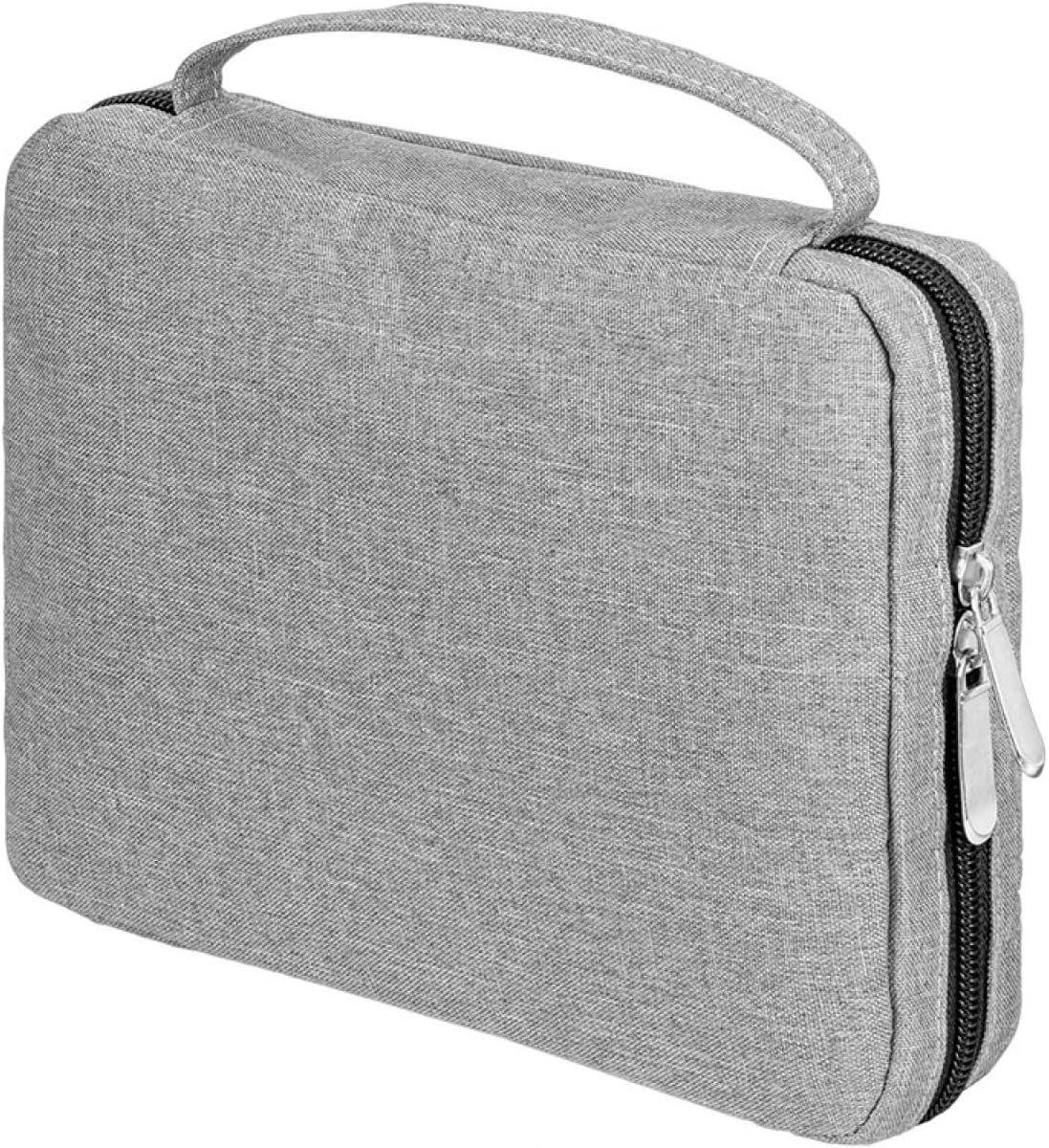 Horlogebox met 20 vakken - Opbergdoos voor horlogebandjes - Organizer - Opbergtas van waterdicht nylon - Grijs - Ruime horlogebandjestas
