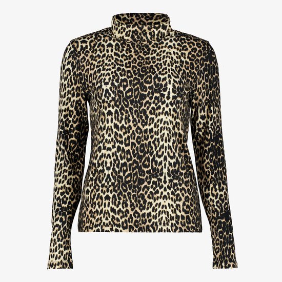 TwoDay dames coltrui met panterprint bruin beige - Maat S