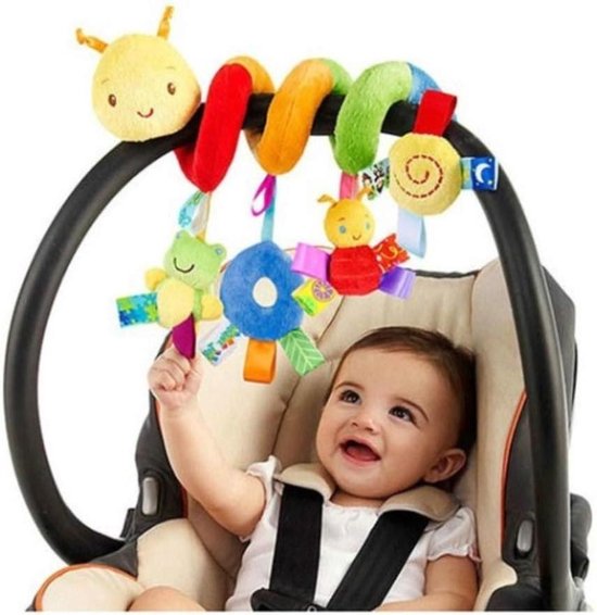 Vicloon Speelgoed voor baby's, bedbel, ophangspeelgoed, ritseldier voor grijpen en spelen, voor baby's en peuters vanaf 0 maanden