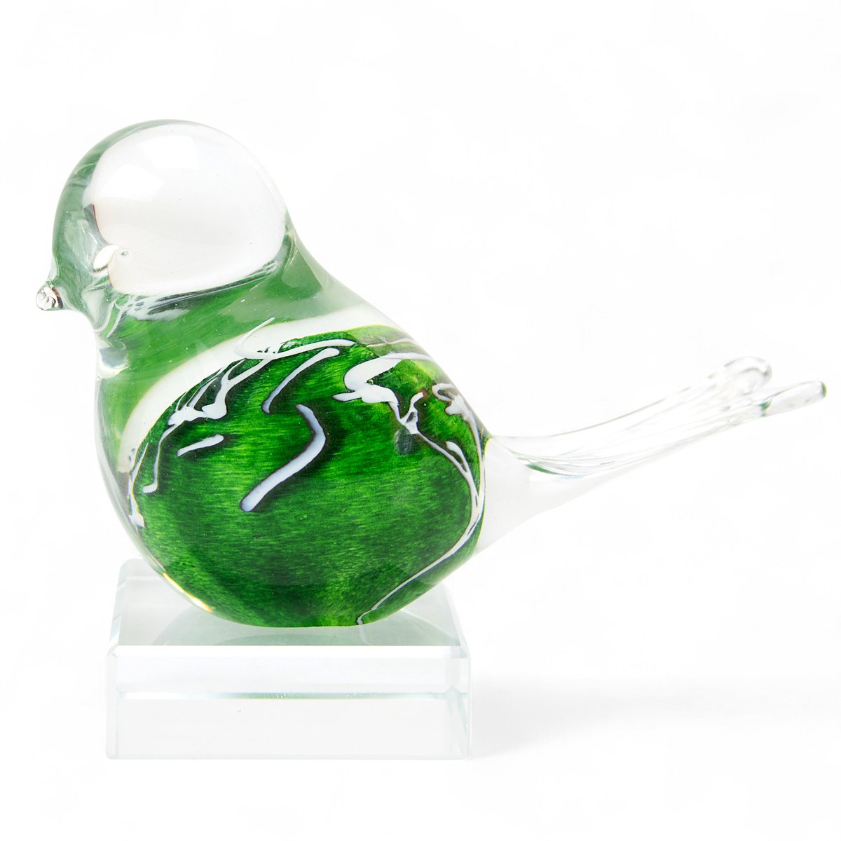 Loranto - Urn - Mini Urn Vogel Groen Strepen - Vogel Urn - Urnen