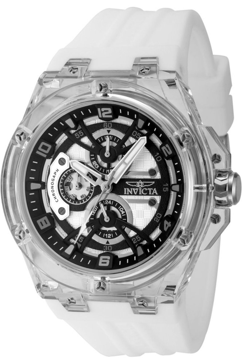Invicta Racing 48800 Heren Horloge - Waterdicht - Analoog - Quartz Uurwerk - Plastic met zwarte Wijzerplaat - 46mm