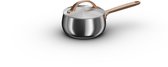 BergHOFF Home Steelpan 16 cm - Rvs Steelpan met Deksel - PFAS-Vrije-Kasserol - Geschikt voor Inductie en Alle Warmtebronnen - Oven- en Vaatwasserbestendige Pan - 1,9 L - Warm Blush