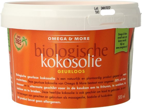 Omega&more kokosolie geurloos - 500 ml