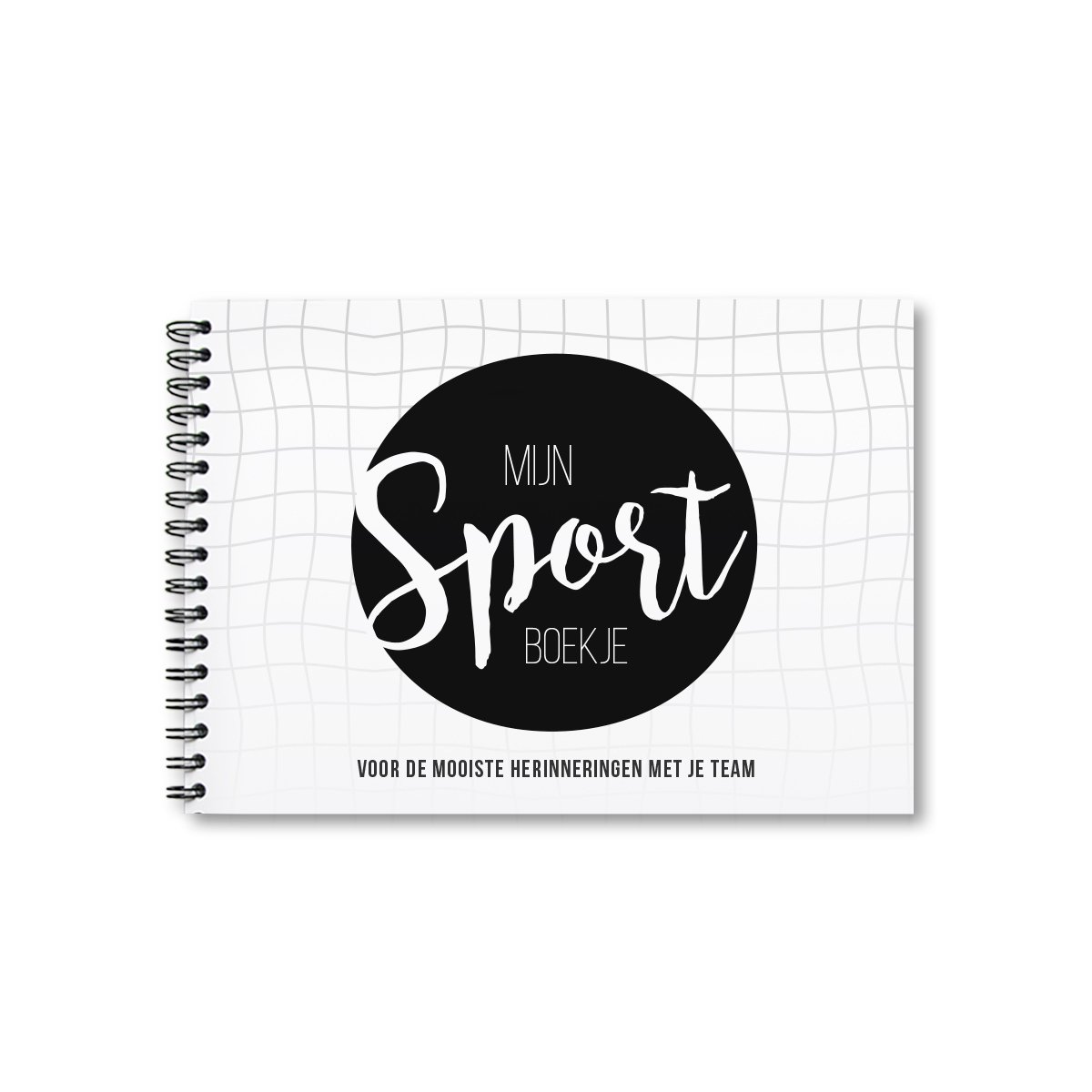 Sportboekje | Invulboekje voor teamsporten | Voetbal, Hockey, Basketbal, Korfbal en meer | A5 | 4 seizoenen | zwartwit | Studio Mamengo