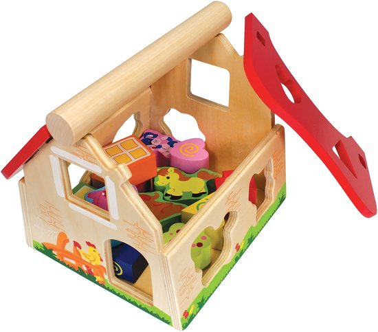 Eichhorn - Huisje met Insteekvormen - Houten speelgoed - vanaf 1 jaar