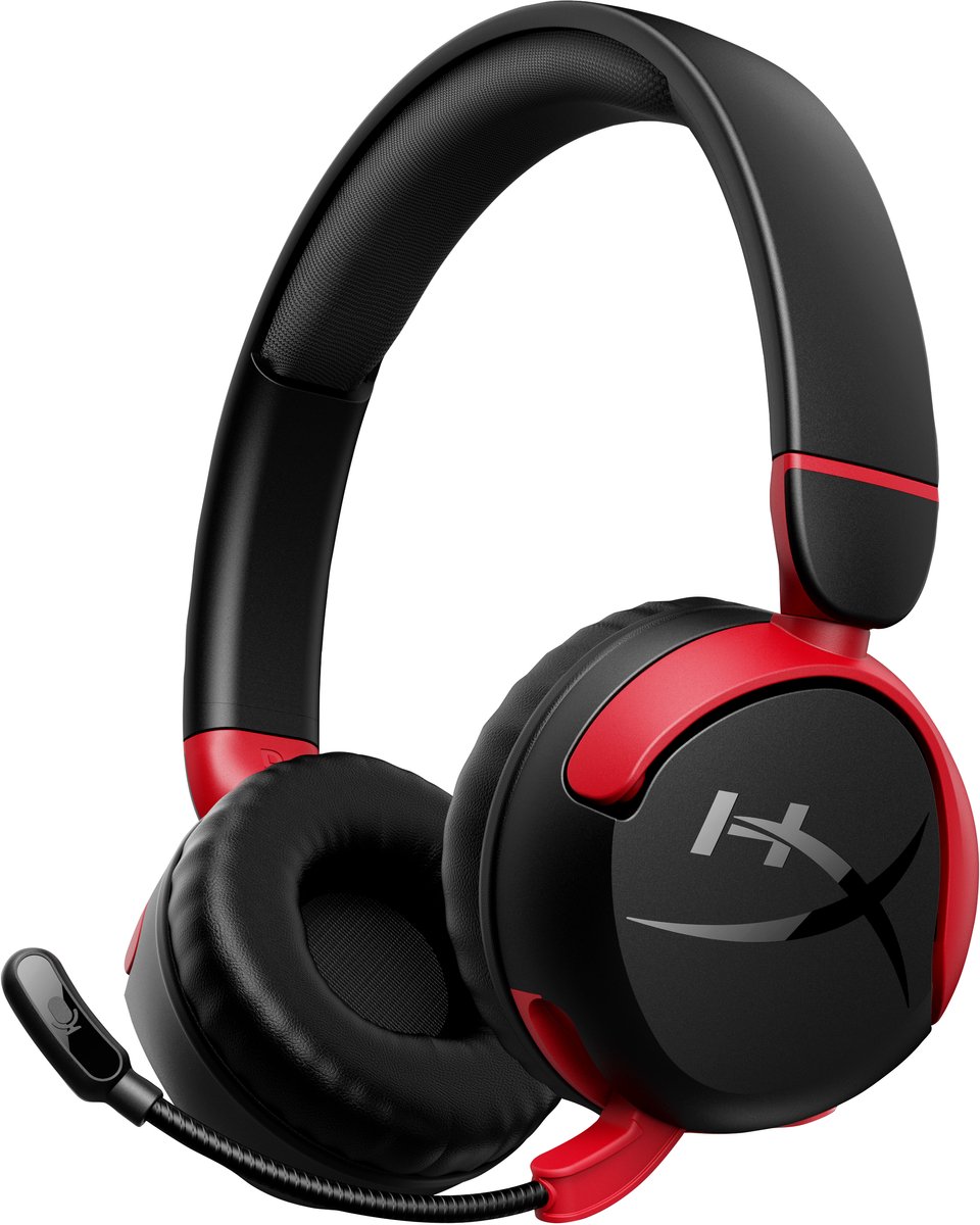 HyperX Cloud Mini - Wireless Gaming Headset - Draadloos - Zwart Rood - Voor Jonge Gamers