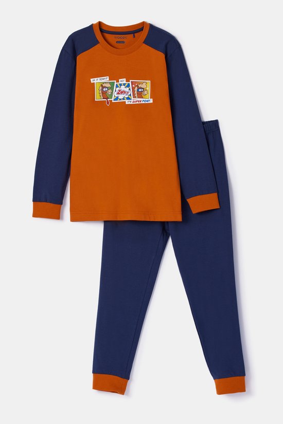 Woody Garçons- Pyjama homme orange foncé - taille 140/10J