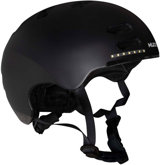 HUDORA Skaterhelm met Klep en Led Zwart, Maat M (55-58cm) van HUDORA — afbeelding 4
