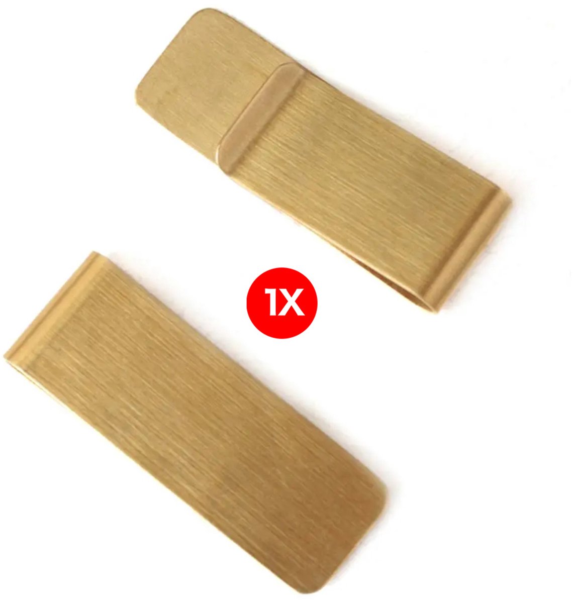 Actie4you® - GeldClip - Money clip - Sterk & Strak - Briefjes & Pasjes – RVS – Geldbeugel – Goud