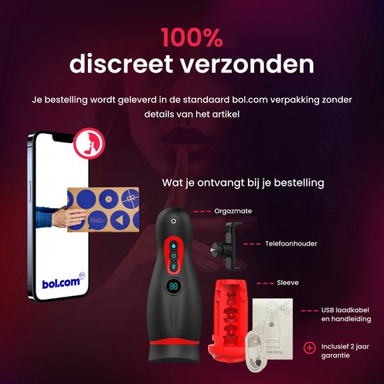 Orgazmate - Sara de Masturbator Voor Man - Sex Toys Voor Mannen - Met  Warmtefunctie,
