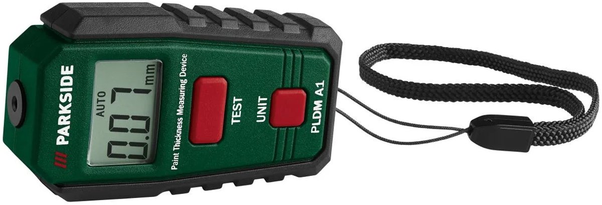RDINSCOS Lakmeter voor auto, laagdiktemeter, autolak, lakdiktemeter voor auto, carrosserie, 0-1500 um, LCD-display, voor ijzer, aluminium en zinkdetectie