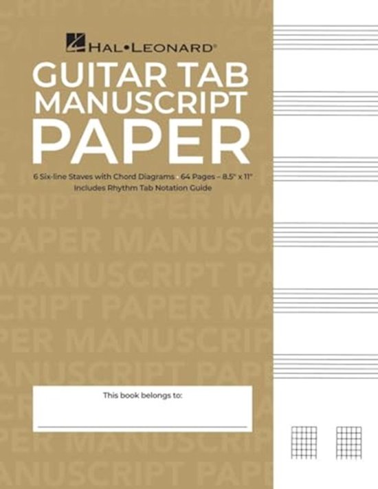 Standard Guitar Tablature Manuscript Pap