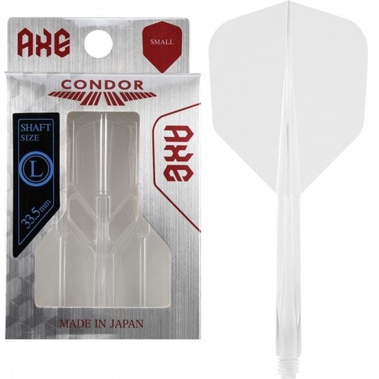 Condor Axe Flight System - Small Clear - Dart Flights van Condor — afbeelding 3