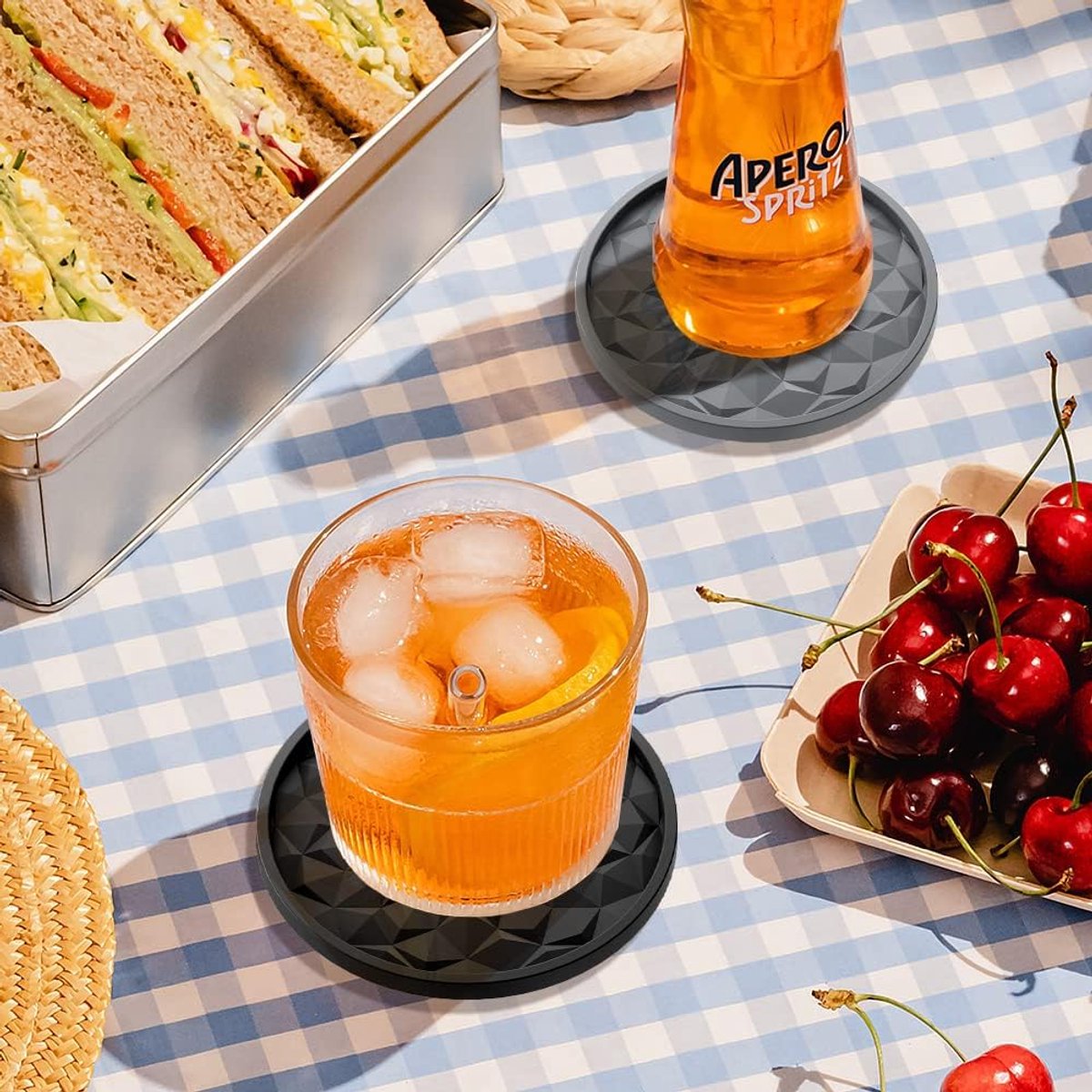 JOFAMY Onderzetters voor dranken, siliconen onderzetters met