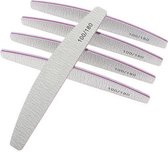 Knaak Nagelvijl set 100/180 grit - 10 stuks - Professionele half moon EVA nagelvijlen