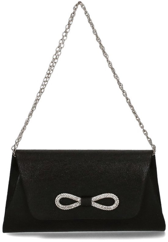 Jessica *Sparkle* - Sac à main pour femme, sac de soirée, sac bandoulière, pochette de soirée, mariage - Zwart / Noir - Idée cadeau pour elle - HandbagsUniverse