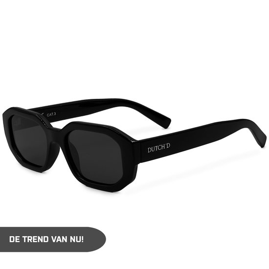 DUTCH'D® - Zonnebril - Heren & Dames - Polarized - Zwart - Sterk Montuur - Met Case - Gepolariseerd - Auto bril - UV 3 Bescherming