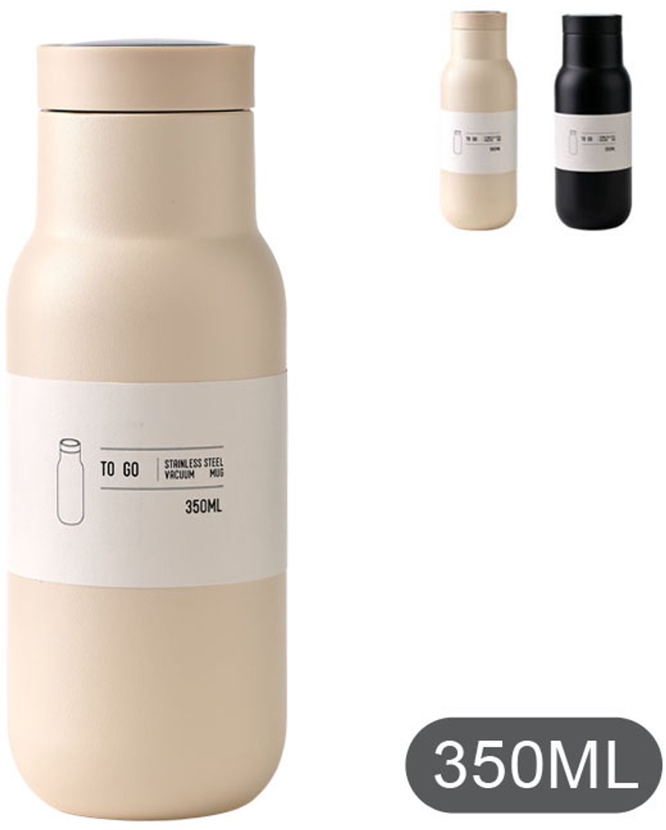 WESHEIR- Drinkfles-Thermosfles- Compact Travel Mug - 350 ML- Wit-Thee,Koffie Mug-office Mug