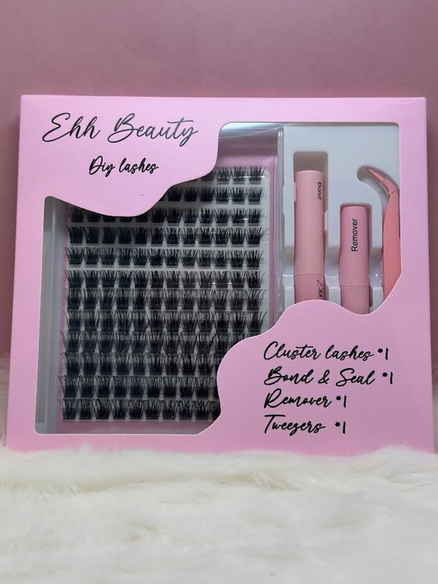 EHH BEAUTY - Diy Lashes - Sugar - Wimperstukjes - Starter set compleet - Nepwimpers - Bond en sealer -Cluster starter set