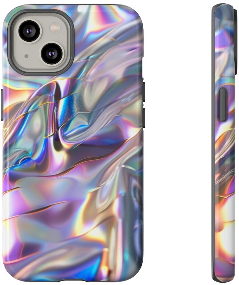 Iridescerende Holografische Textuur – Telefoonhoesje Geschikt voor iPhone 14