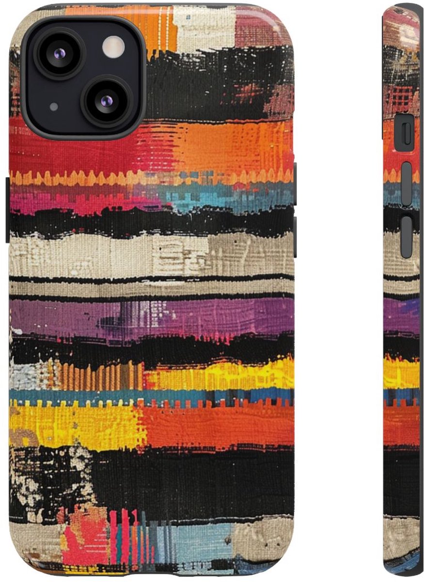 Kleurrijk Abstract Geweven Patroon – Telefoonhoesje Geschikt voor iPhone 13
