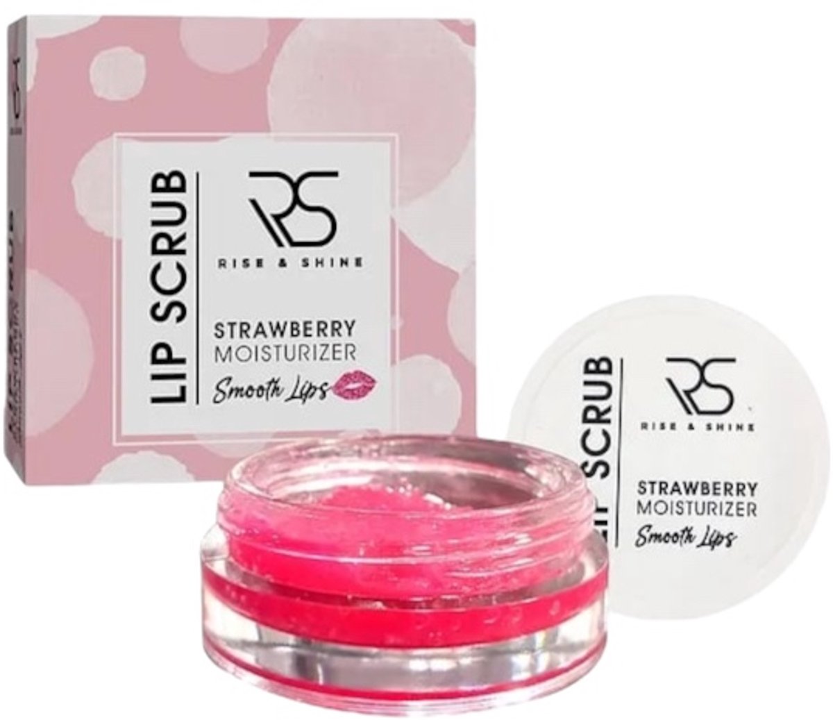 Rise and Shine Lip Scrub Strawberry - Hydraterend & Exfoliërend voor Zachte Lippen, Scrub & Moisturizer in Eén - 20 gram, Dilan Polat