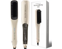 Sansbeauté® Stoomstijltang PRO - Stijlborstel - Stoom Stijltang - Professionele Stijltang 5.0 - Stoomstijltangs - Hair Straigthener - Haartang - Haar stijltang - Lisseur Cheveux - Cremé