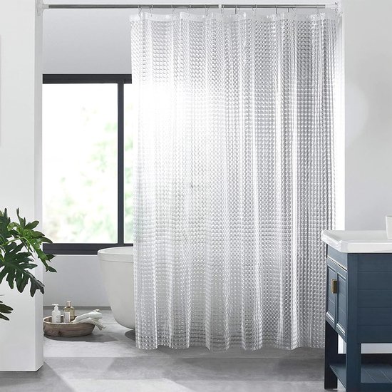 Kleine Wolke Douchegordijn Cristallo, kleur: Clear, materiaal: PEVA, grootte: 180x200 cm