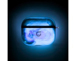 GlowsandGuards - Airpods 3 hoesje - Glow in the dark - Inclusief UV lampje om op te lichten - AirPods 3 case - Hét satisfying AirPods hoesje - AirPods 3 - Blauw