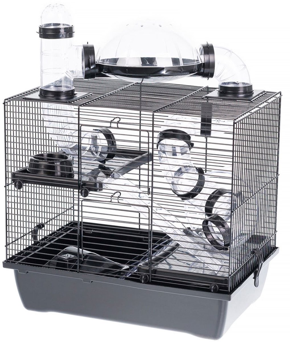 Inter-zoo Rocky + Terraskooi Voor Een Hamster Zwart