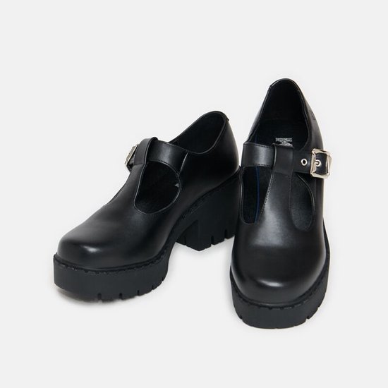 KOI Kazuki Switch Mary Janes Hoge hak zwart PVC -