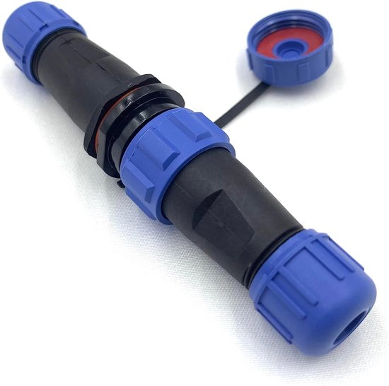 Aviation plug 2-pole - male plug - female bus cable connector - IP68 ...