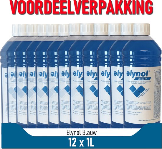 Elynol Blauw Superreiniger | voordeelverpakking 12x1L | SuperOntvetter